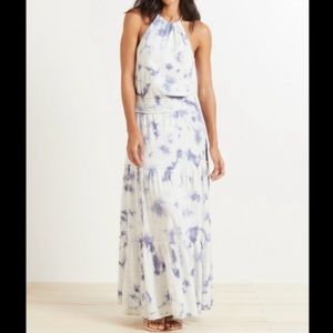 Z Supply halter neck dress size medium blue and white